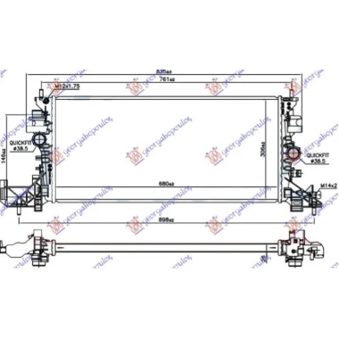 HLADNJAK MOTORA ZA SVE MODELSE BENZIN/DIZEL TURBO (680x305x26) (NRF)