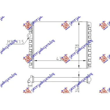 HLADNJAK MOTORA ZA SVE MODELSEN (MAN) (-AC) (43x38) (VALEO)