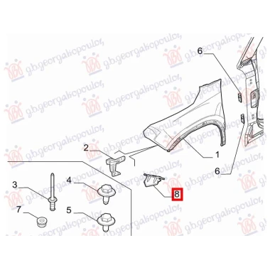 NOSAC BLATOBRANA DONJI METAL (O)