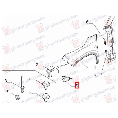 NOSAC BLATOBRANA DONJI METAL (O)