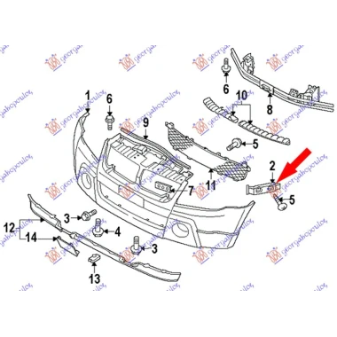 NOSAC PREDNJEG BRANIKA PLAST.- 13 D/L