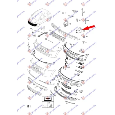 NOSAC SINE PREDNJEG BRANIKA METALNI