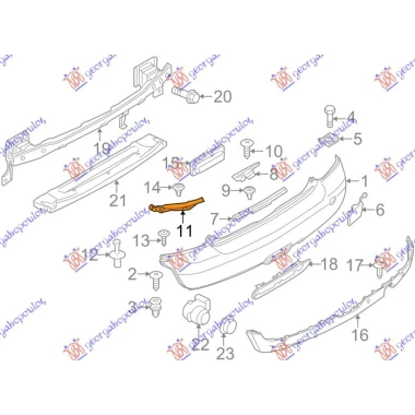 NOSAC ZADNJEG BRANIKA PLASTICNI