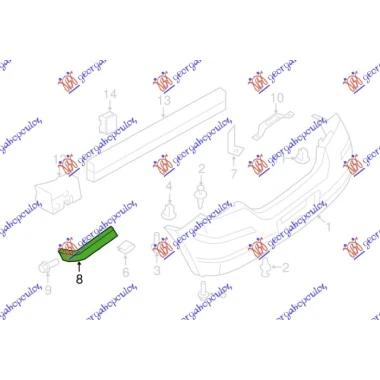 NOSAC ZADNJEG BRANIKA PLASTICNI 5 VRATA