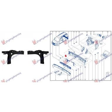 NOSAC ZADNJEG BRANIKA PLASTICNI (SET)