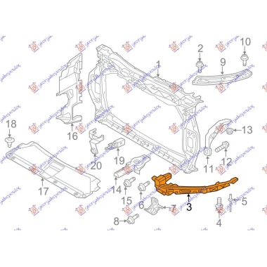 OKVIR FARA PLASTICNI DONJI