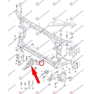OKVIR FARA UNUTR.DONJI PLASTICNI