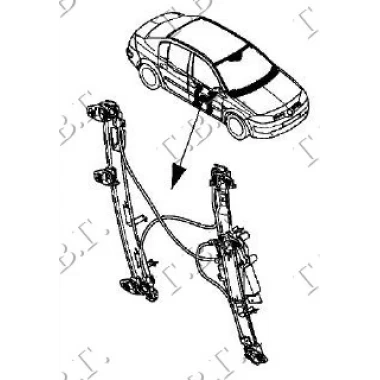 PODIZAC PREDNJEG PROZORA ELEKTRICNI 4/5 VRATA (COMFORT)