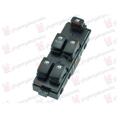 PREKIDAC U PREDNJIM VRATIMA (4 TASTERA) (LEVO AUTO) (ZAKLJUCAVANJE PROZORA) (12 PIN)