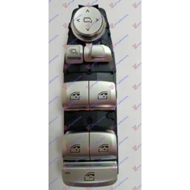 PREKIDAC U PREDNJIM VRATIMA HROM (4 TASTERA) (ELEKTRO-SKLOPIV RETROVIZOR) (11 PIN)