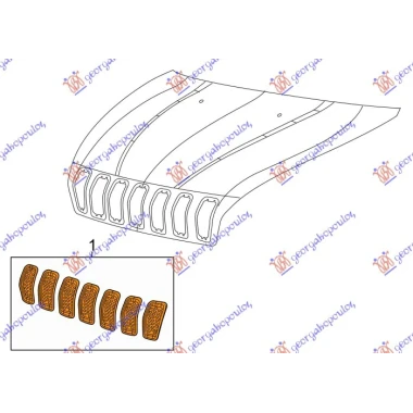 PVC MASKA CRNA (HROM OKVIR) (SET 7 KOM)