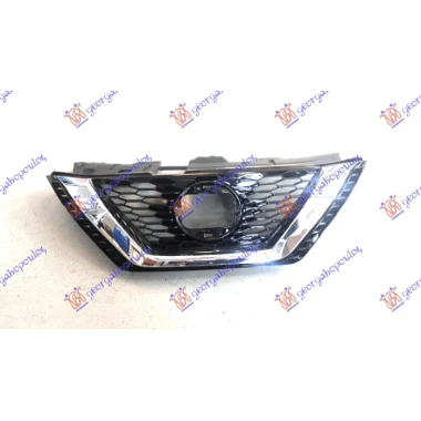 PVC MASKA CRNA OKVIR HROM ZNAK OKRUGAO
