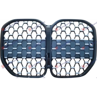 PVC MASKA DIJAMANT CRNA/SREBRNA/CRNA (2 SENZORA)