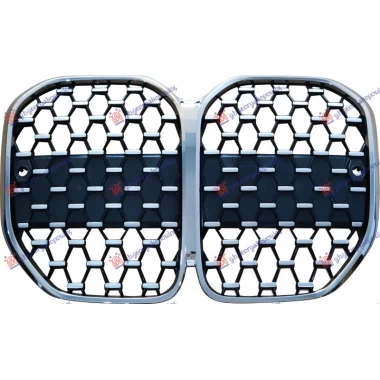 PVC MASKA DIJAMANT CRNA/SREBRNA/HROM (2 SENZORA)