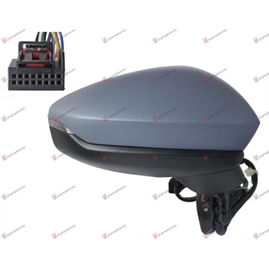 RETROVIZOR ELEKTRICNI PM (MIGAVAC LED) (6 PIN) (A KVALITET) (ASFERICNO STAKLO)