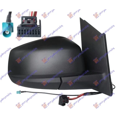 RETROVIZOR ELEK. CRNI ANTENA 6PIN (A KV)