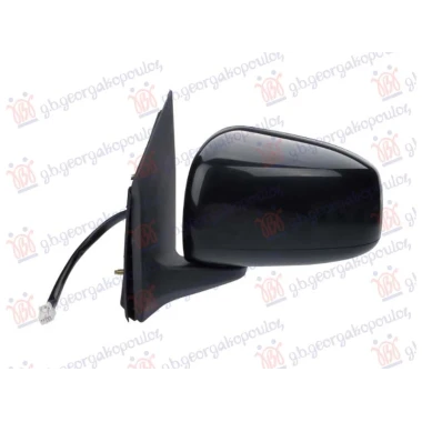 RETROVIZOR ELEKTRICNI CRNI (3 PIN) (KONVEKSNO STAKLO)