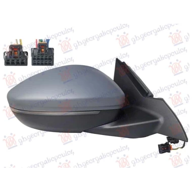 RETROVIZOR ELEKTRICNI SA GREJACEM (ELEKTRO-SKLOPIV) (MIGAVAC LED) (SVETLO) (MRTAV UGAO) (SENZOR) (10+4 PIN)