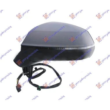 RETROVIZOR ELEKTRICNI SA GREJACEM PM (MIGAVAC) (8 PIN) (A KVALITET) (ASFERICNO STAKLO)