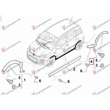 RUB PLASTICNI ZADNJEG BLATOBRANA (4X4/TREKKING) (O)