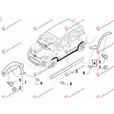 RUB PLASTICNI ZADNJEG BLATOBRANA (4X4/TREKKING) (O)