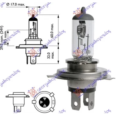 SIJALICA (H4) 12V 60/55W