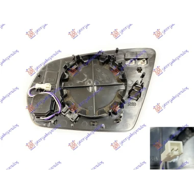 STAKLO RETROVIZ. SA GREJ. LED MRT.U 2+2P