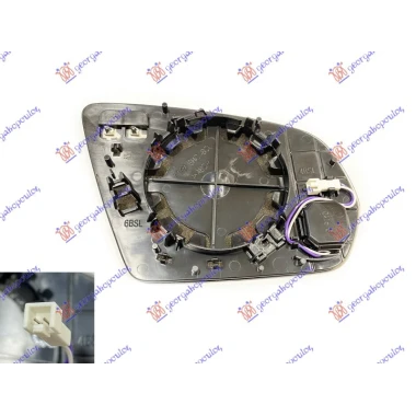 STAKLO RETROVIZ. SA GREJ. LED MRT.U 2+2P