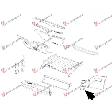 USMERIVAC VAZDUHA UNUTRASNJI PLASTICNI (PREDNJI DONJI) (ZA KOCNICU) -21