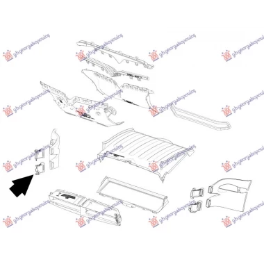 USMERIVAC VAZDUHA UNUTRASNJI PLASTICNI (PREDNJI DONJI) (ZA KOCNICU) -21