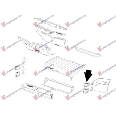 USMERIVAC VAZDUHA UNUTRASNJI PLASTICNI (PREDNJI GORNJI) (ZA KOCNICU) -21