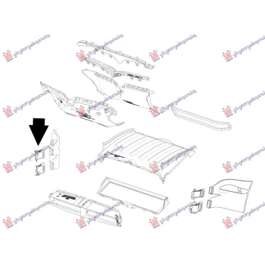 USMERIVAC VAZDUHA UNUTRASNJI PLASTICNI (PREDNJI GORNJI) (ZA KOCNICU) -21