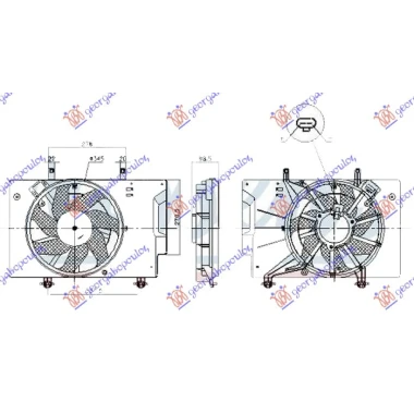 VENTILATOR 1.0 BEN +AC (345mm 2+2 PIN)