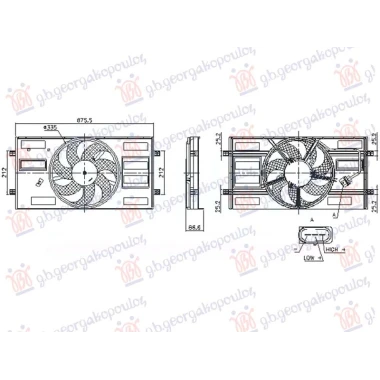 VENTILATOR 1.0 BENZIN (330MM) (NISSENS)