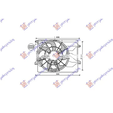VENTILATOR 1.6-2.0 BEN (465mm) (3PIN)