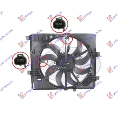 VENTILATOR 1.6 BEN (2 KONEK) 400mm 2+2P