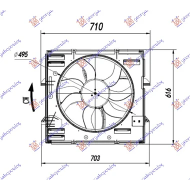 VENTILATOR 2.0 BEN/DIZ 495mm 600W (4PIN)