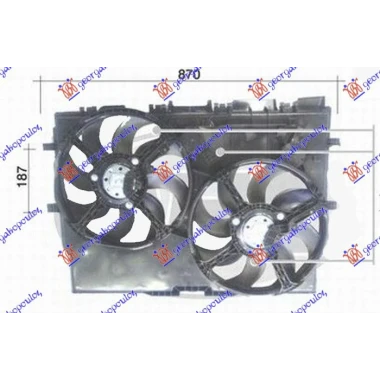 VENTILATOR 2.3-3.0 JTD -AC 368mm (2+2P)