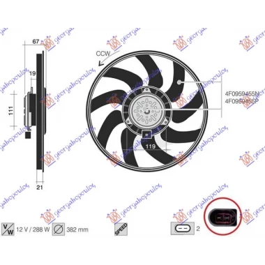 VENTILATOR 3.0 TFSI BENZIN (382mm) 2 PIN