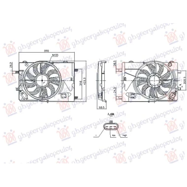 VENTILATOR (405mm) (3 PIN)
