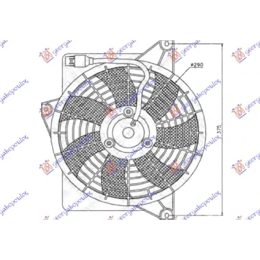 VENTILATOR A/C KOMPLET BENZIN-DIZEL