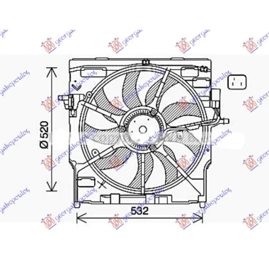 VENTILATOR DIZEL (520mm) (3 pin) (850W)