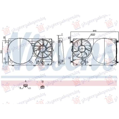 VENTILATOR DUPLI 2.0 DIZEL (1 MOTOR + ELISA) (333mm) (NRF)