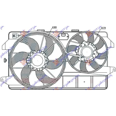 VENTILATOR (DUPLI/2MOTORA)+A/C 1.8BEN-DI
