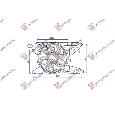 VENTILATOR KOMP. 1.4i 16V TURBO (430) 4P