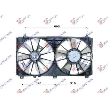 VENTILATOR KOMP. 2.5BEN 350/350mm 2+2PIN