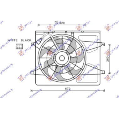 VENTILATOR KOMPL. 1.4-1.6 BEN (420mm) 3P