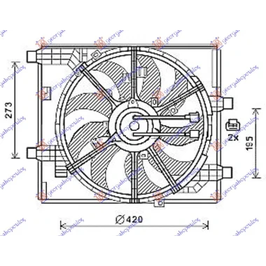 VENTILATOR KOMPL.1.6DiG - 1.5dCi (JEDAN)