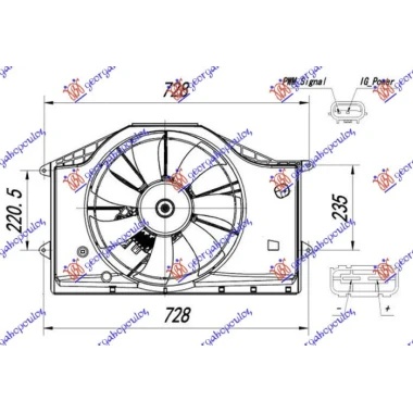 VENTILATOR KOMPLET 1.0-1.5 VTEC BENZIN