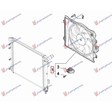 VENTILATOR KOMPLET 1.0 BENZIN/HIBRID (NRF)
